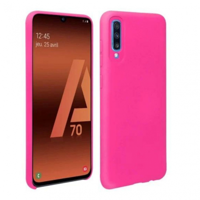 Husa compatibila Samsung A70 din silicon catifelat cu interior din microfibra si protectie la camere [1]