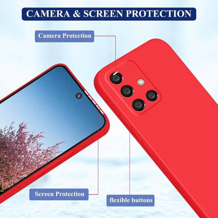 Husa compatibila Samsung A71 4G din silicon catifelat cu interior din microfibra si protectie la camere [3]