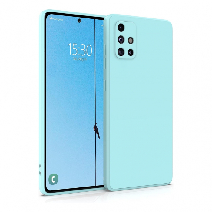 Husa compatibila Samsung A71 4G din silicon catifelat cu interior din microfibra si protectie la camere [1]