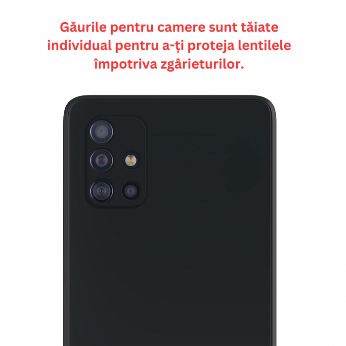 Husa compatibila Samsung A71 4G din silicon catifelat cu interior din microfibra si protectie la camere [5]