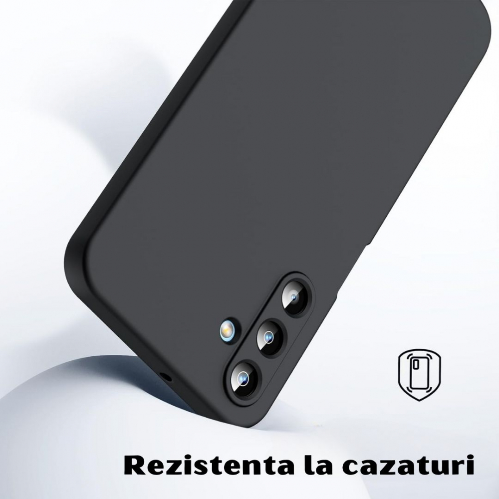 Pachet protecție completă pentru Samsung Galaxy A16, Husă silicon + Folie de sticlă securizată - Negru [4]