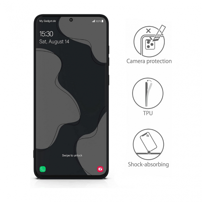 Husa compatibila Samsung S20 ULTRA din silicon catifelat cu interior din microfibra si protectie la camere [5]