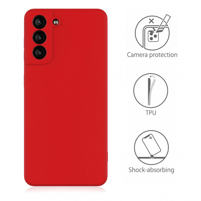 Husa compatibila Samsung S21 din silicon catifelat cu interior din microfibra si protectie la camere [4]