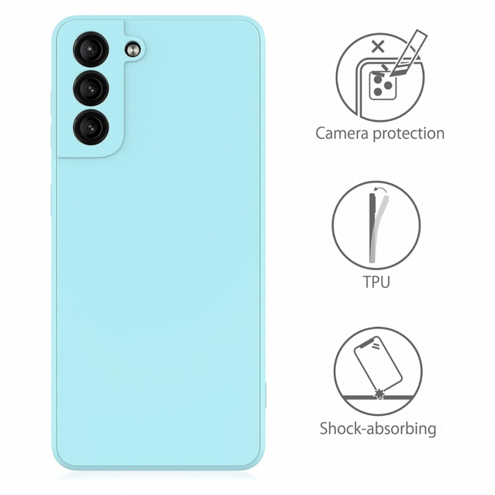 Husa compatibila Samsung S21 PLUS din silicon catifelat cu interior din microfibra si protectie la camere [4]