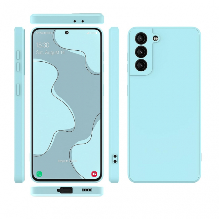 Husa compatibila Samsung S21 PLUS din silicon catifelat cu interior din microfibra si protectie la camere [3]