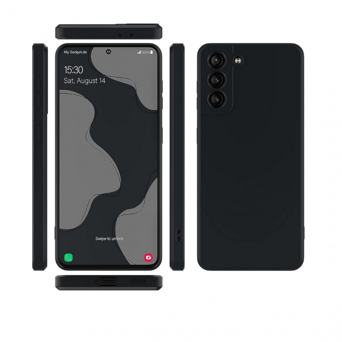 Husa compatibila Samsung S21 PLUS din silicon catifelat cu interior din microfibra si protectie la camere [5]