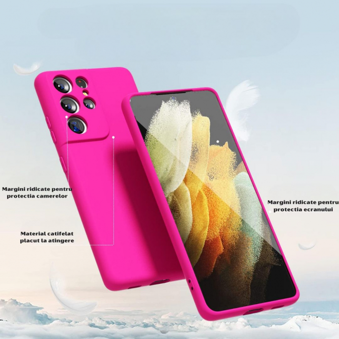Husa Samsung S21 ULTRA din Silicon Catifelat cu Protecție la Camere [2]