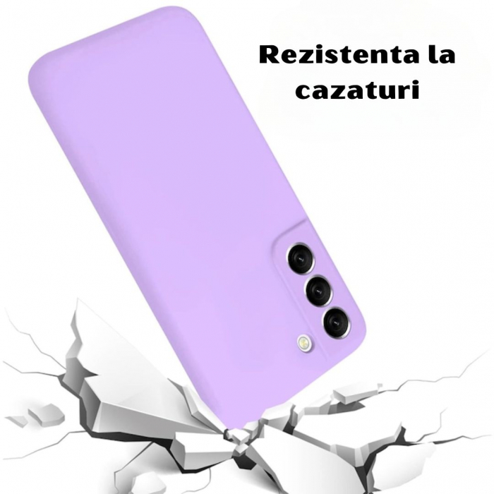 Husa compatibila Samsung S22 5G din silicon catifelat cu interior din microfibra si protectie la camere [2]
