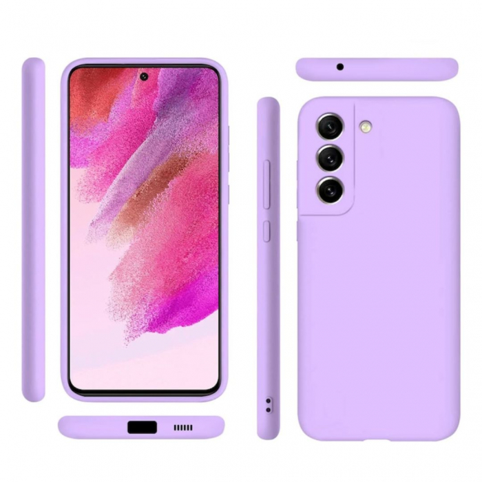 Husa compatibila Samsung S22 5G din silicon catifelat cu interior din microfibra si protectie la camere [5]