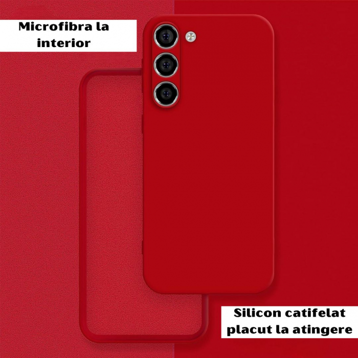 Husa Samsung S23 5G din Silicon Catifelat cu Protecție la Camere [3]