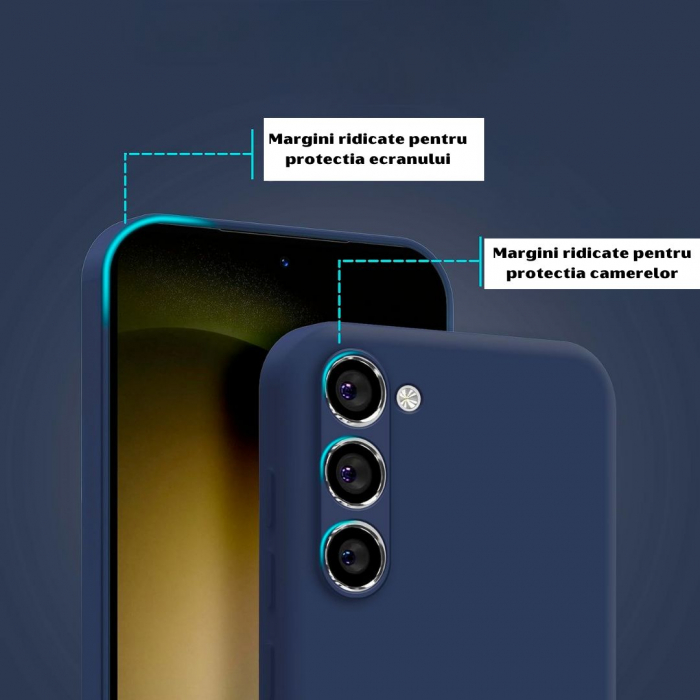 Husa Samsung S23 5G din Silicon Catifelat cu Protecție la Camere [2]