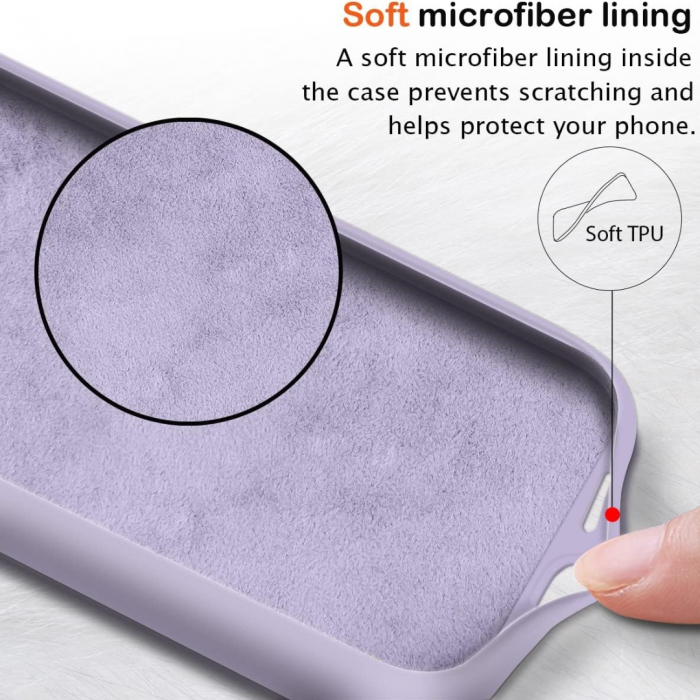 Husa compatibila Xiaomi Redmi 9i din sIlicon catifelat cu interior din microfibra si protectie la camere [4]