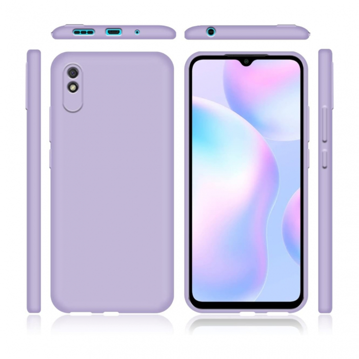 Husa compatibila Xiaomi Redmi 9i din sIlicon catifelat cu interior din microfibra si protectie la camere [2]