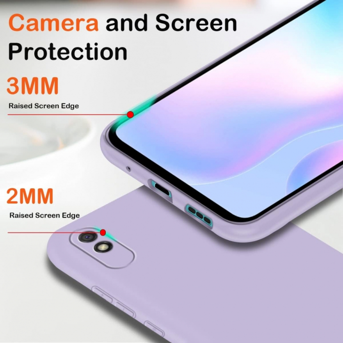 Husa compatibila Xiaomi Redmi 9i din sIlicon catifelat cu interior din microfibra si protectie la camere [3]