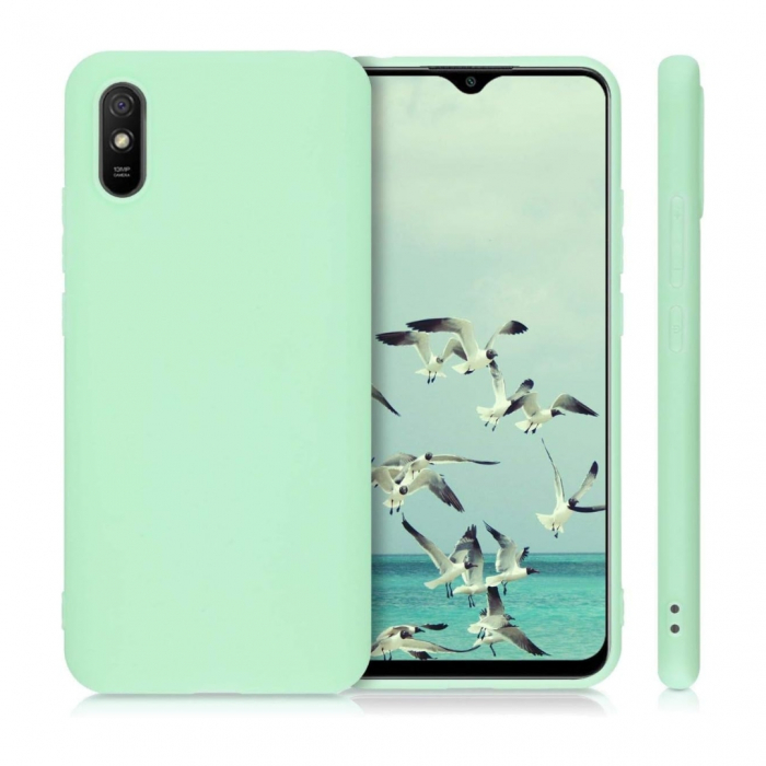 Husa compatibila Xiaomi Redmi 9AT din sIlicon catifelat cu interior din microfibra si protectie la camere [3]