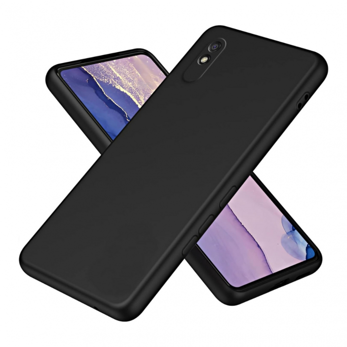 Husa compatibila Xiaomi Redmi 9i din sIlicon catifelat cu interior din microfibra si protectie la camere [2]