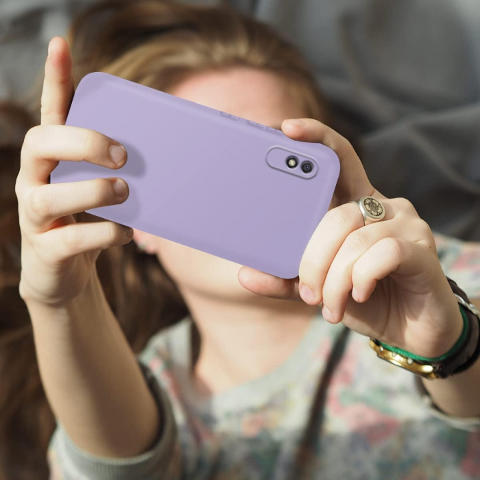 Husa compatibila Xiaomi Redmi 9i din sIlicon catifelat cu interior din microfibra si protectie la camere [5]