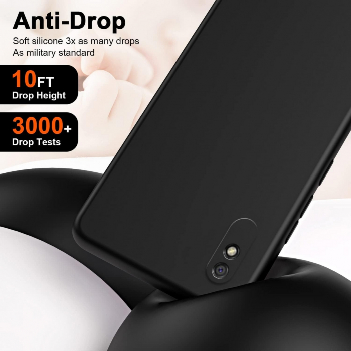 Husa compatibila Xiaomi Redmi 9i din sIlicon catifelat cu interior din microfibra si protectie la camere [3]
