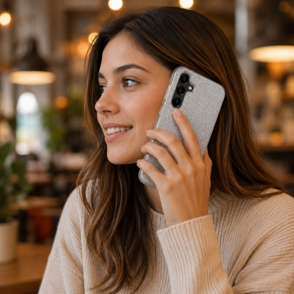 Husa din silicon compatibila cu Samsung Galaxy A17, protectie Anti-Soc si design cu sclipici [5]