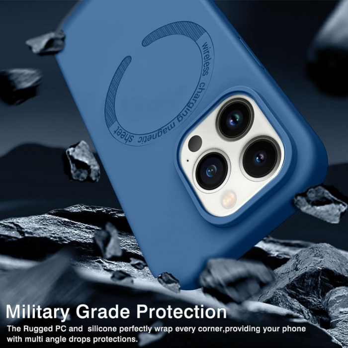 Husa Magsafe compatibila Iphone 13 PRO din silicon catifelat cu interior din microfibra [2]