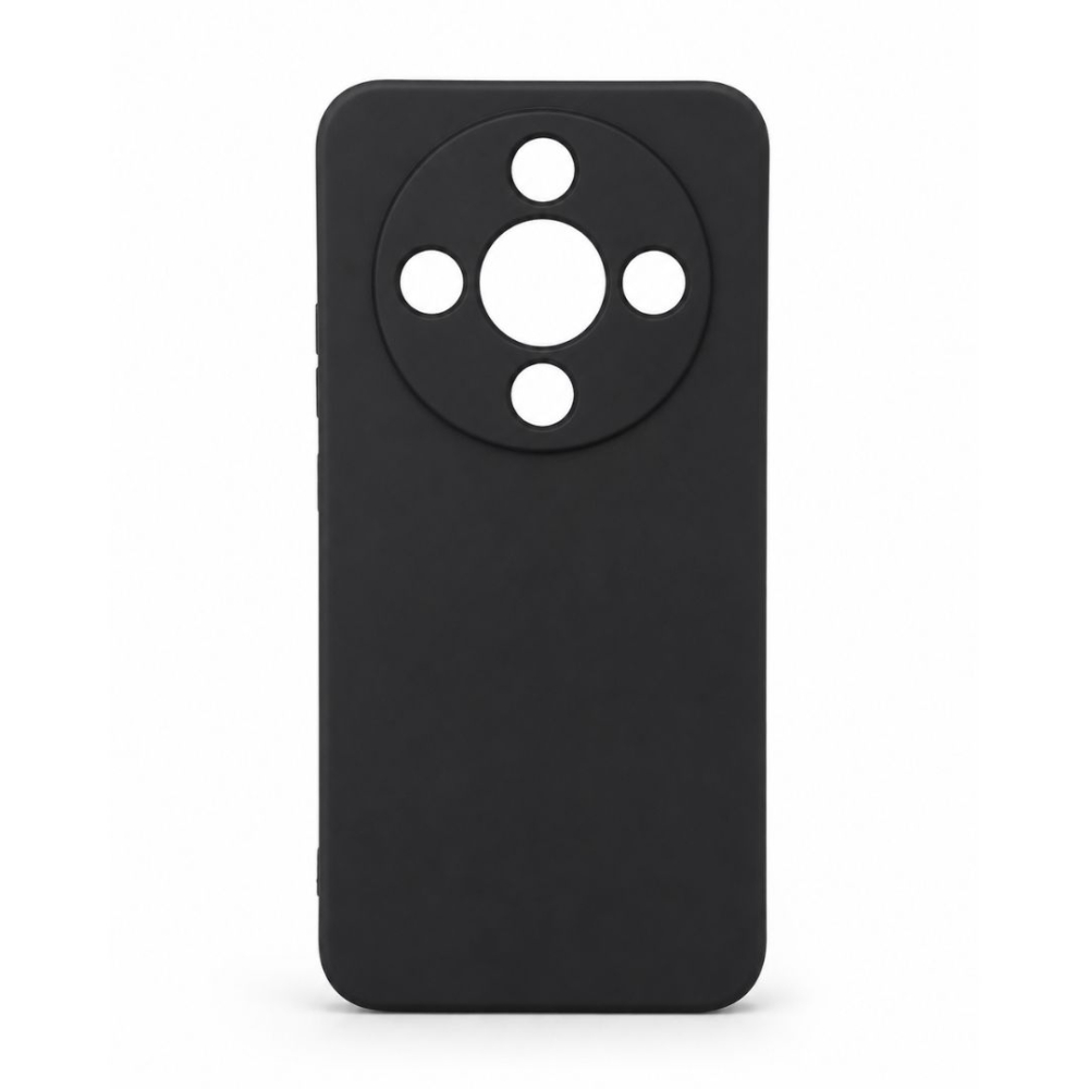 Husa pentru Honor Magic8 Lite din sIlicon catifelat cu interior din microfibra si protectie la camere - Negru [6]