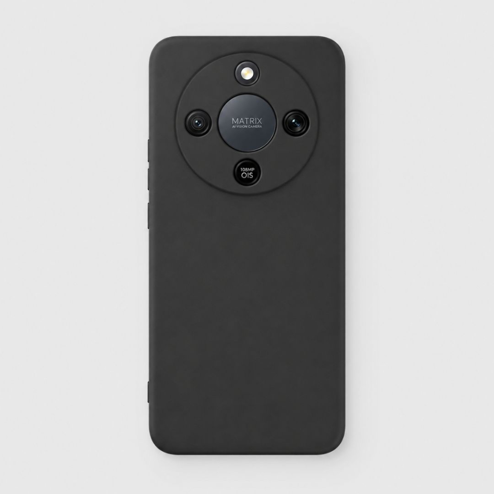 Husa pentru Honor Magic8 Lite din sIlicon catifelat cu interior din microfibra si protectie la camere - Negru [7]