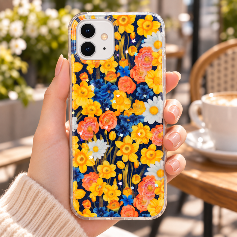 Husa pentru iPhone 11 cu imprimeu floral, rezistenta la socuri si lovituri - ZetGSM [5]