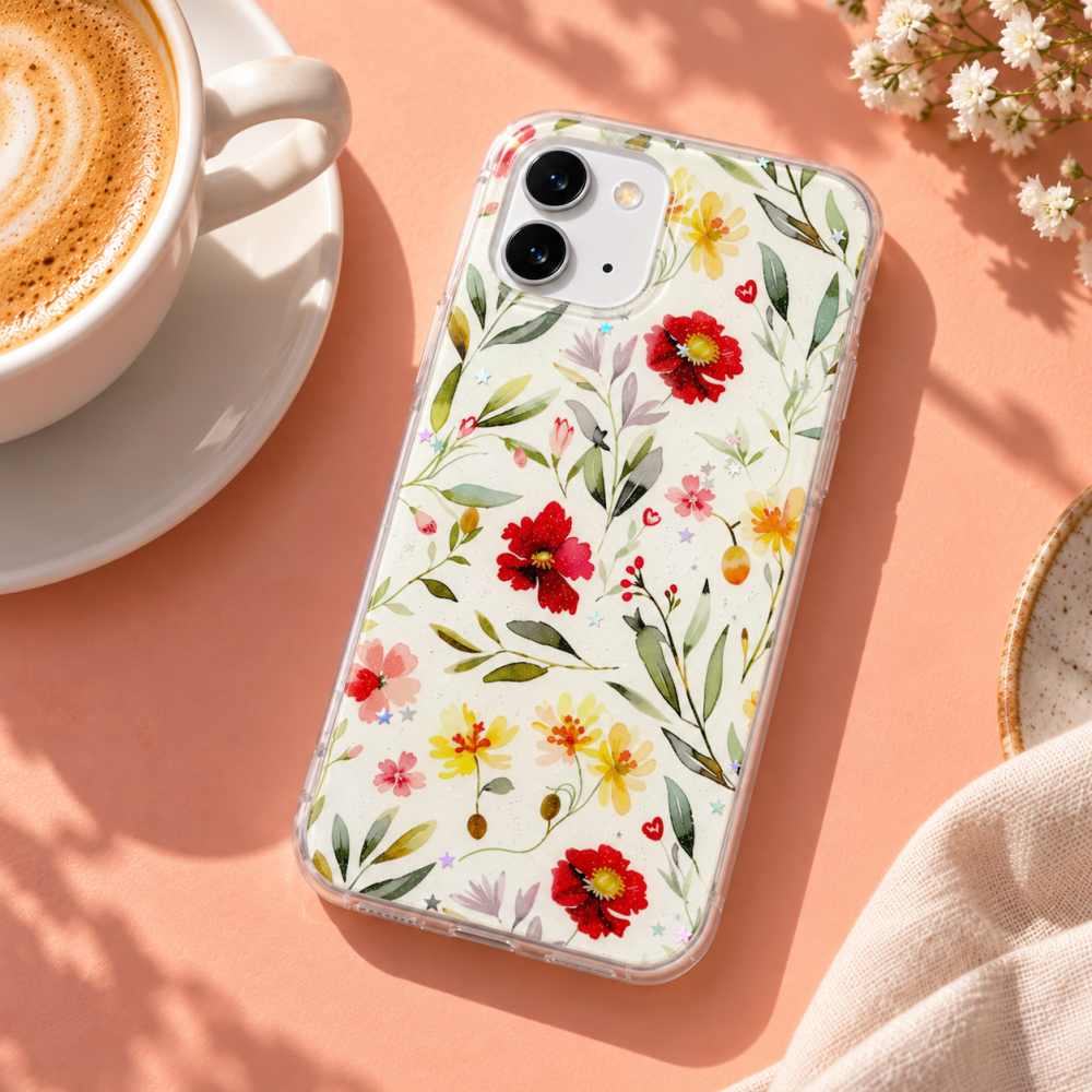 Husa pentru iPhone 11 cu imprimeu floral, rezistenta la socuri si lovituri - ZetGSM [6]