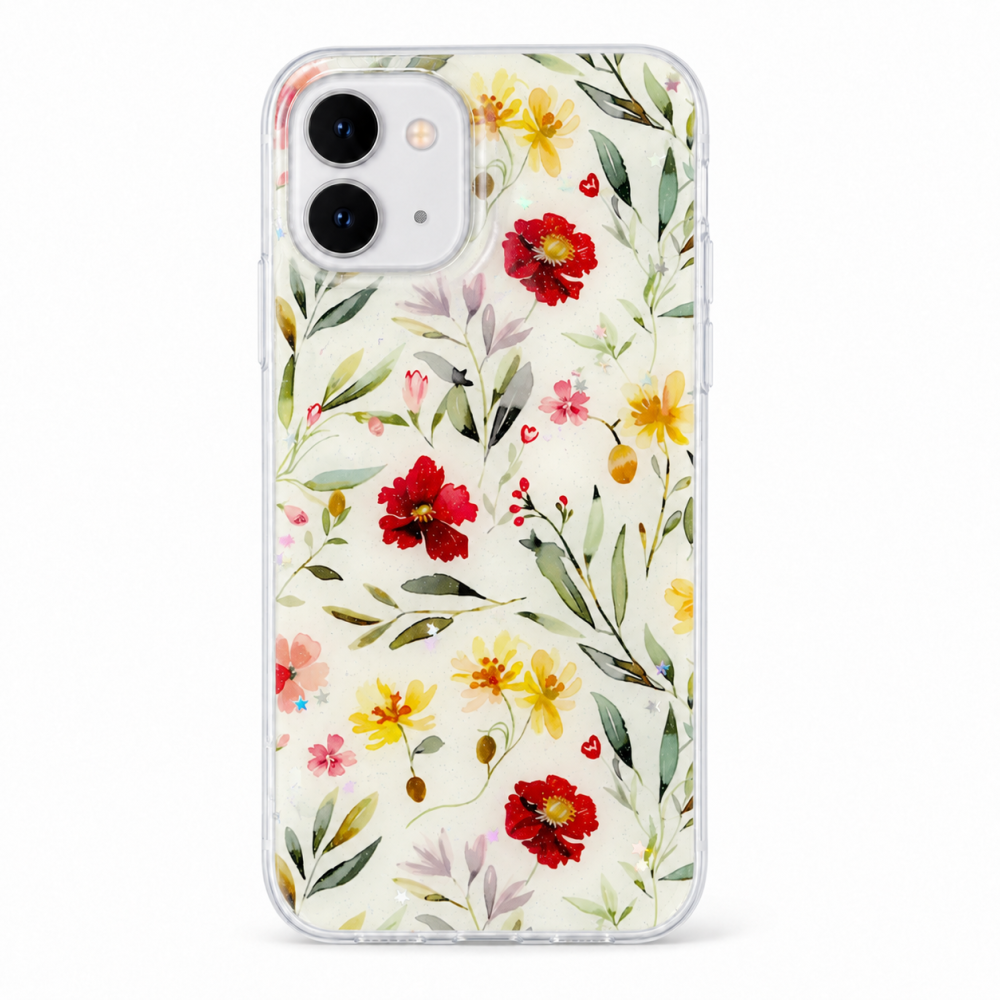Husa pentru iPhone 11 cu imprimeu floral, rezistenta la socuri si lovituri - ZetGSM [3]