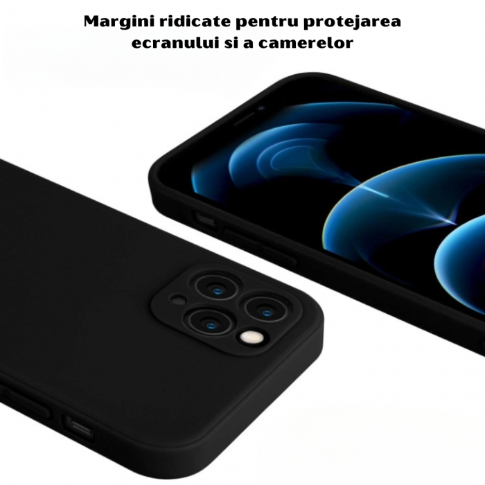 Husa pentru Iphone 11 PRO MAX din sIlicon catifelat cu  protectie camere si microfibra in interior [3]