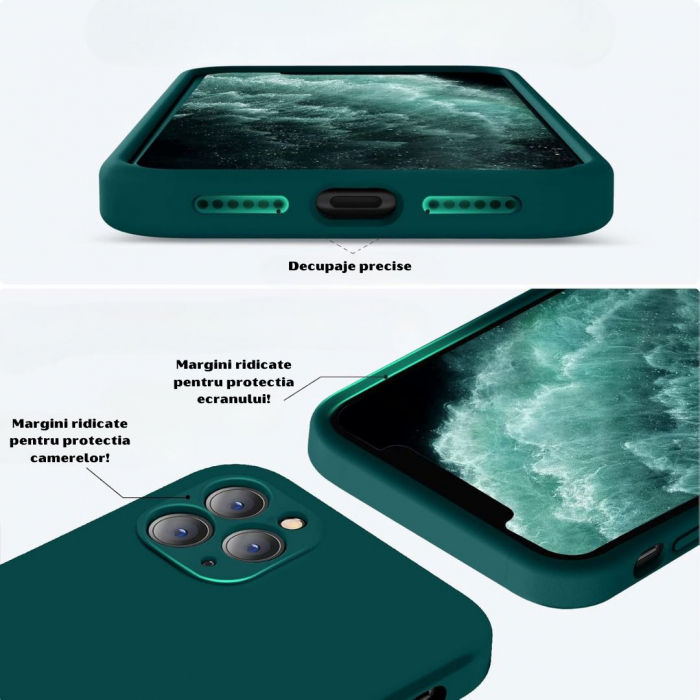 Husa pentru Iphone 11 PRO MAX din sIlicon catifelat cu  protectie camere si microfibra in interior [3]