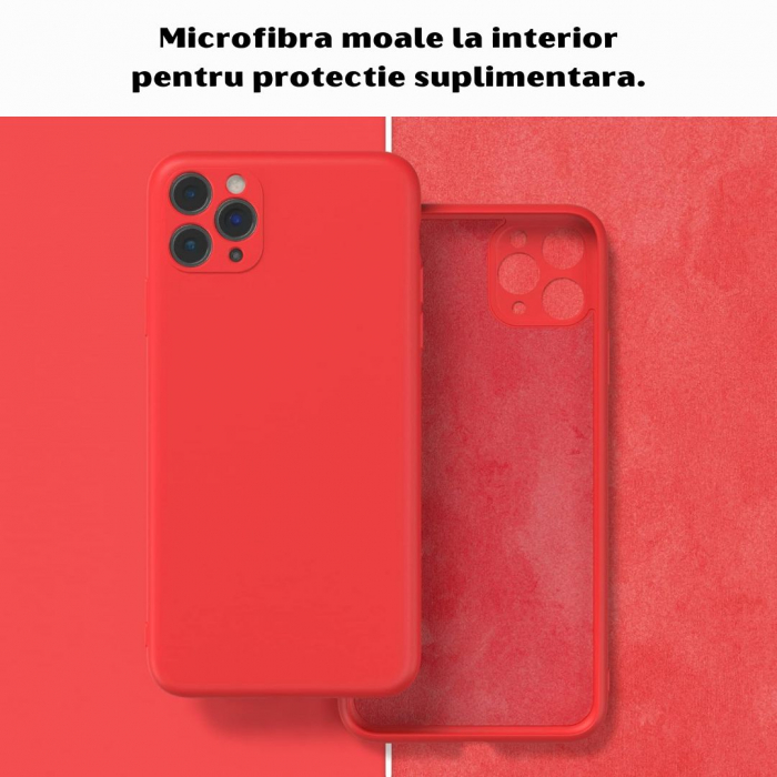 Husa pentru Iphone 11 PRO MAX din sIlicon catifelat cu  protectie camere si microfibra in interior [3]