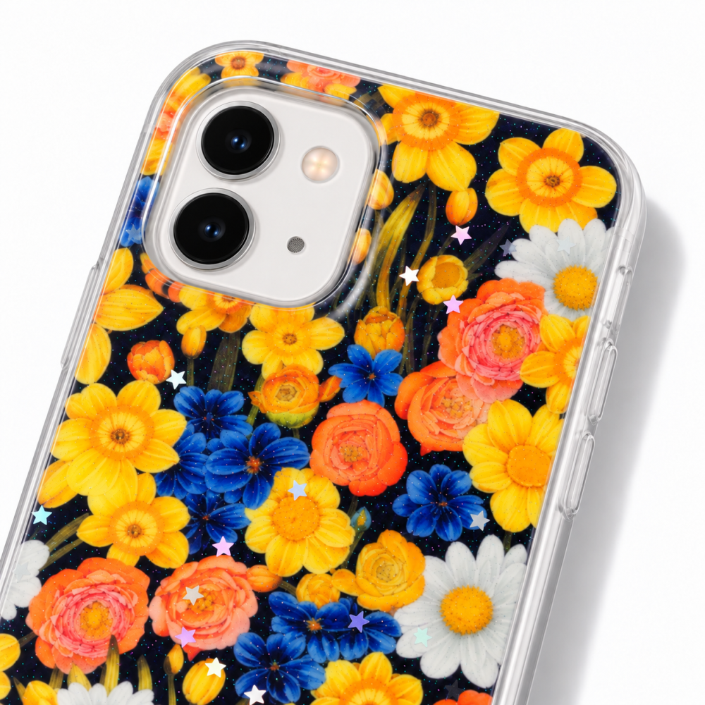 Husa pentru iPhone 12 cu imprimeu floral, rezistenta la socuri si lovituri - ZetGSM [4]