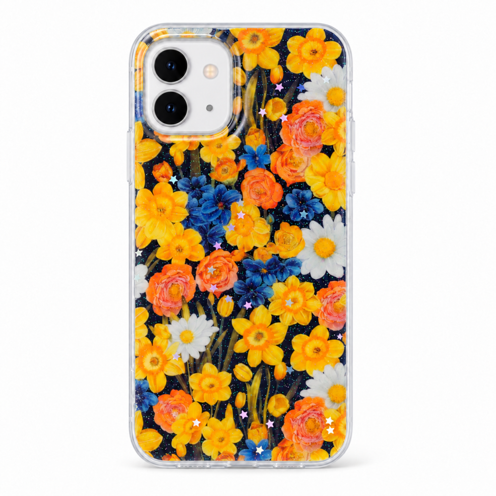 Husa pentru iPhone 12 cu imprimeu floral, rezistenta la socuri si lovituri - ZetGSM [3]