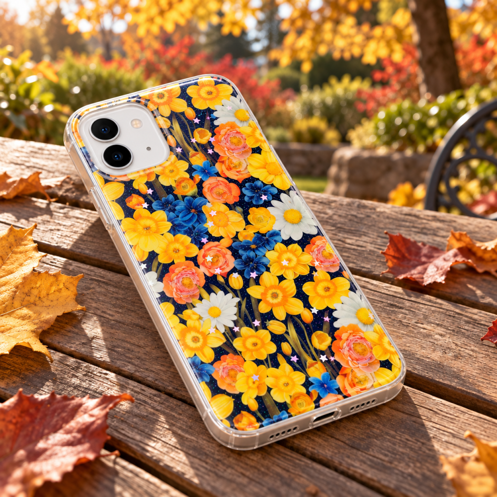 Husa pentru iPhone 12 cu imprimeu floral, rezistenta la socuri si lovituri - ZetGSM [7]