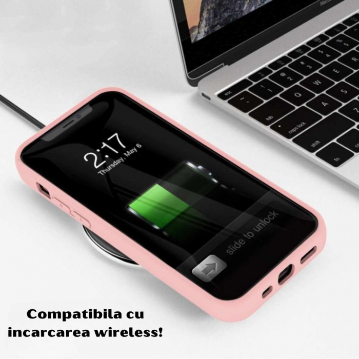 Husa iPhone 12 MINI - Silicon Catifelat cu Microfibră [5]