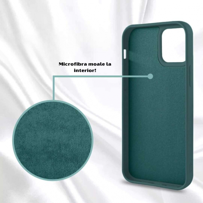 Husa iPhone 12 MINI - Silicon Catifelat cu Microfibră [2]