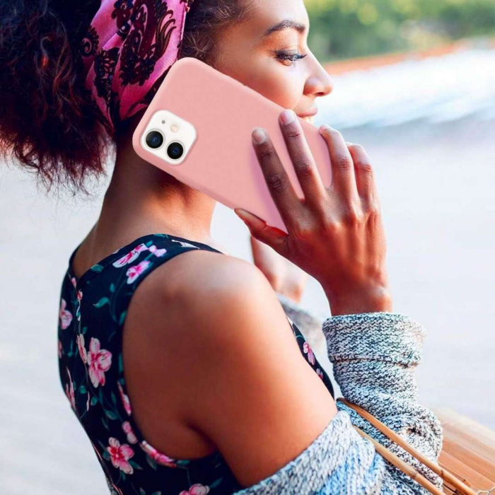Husa iPhone 12 MINI - Silicon Catifelat cu Microfibră [6]