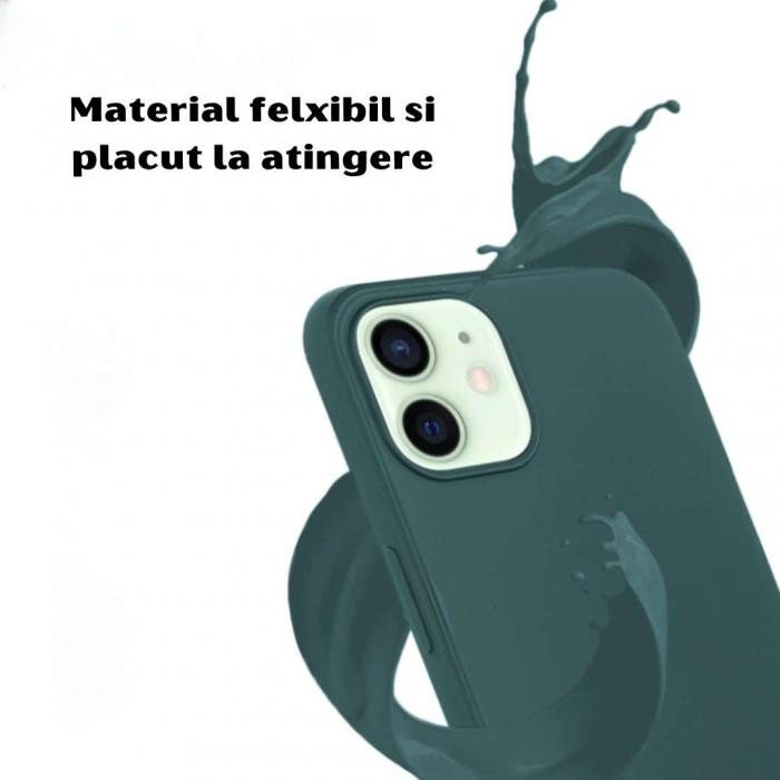 Husa iPhone 12 MINI - Silicon Catifelat cu Microfibră [4]