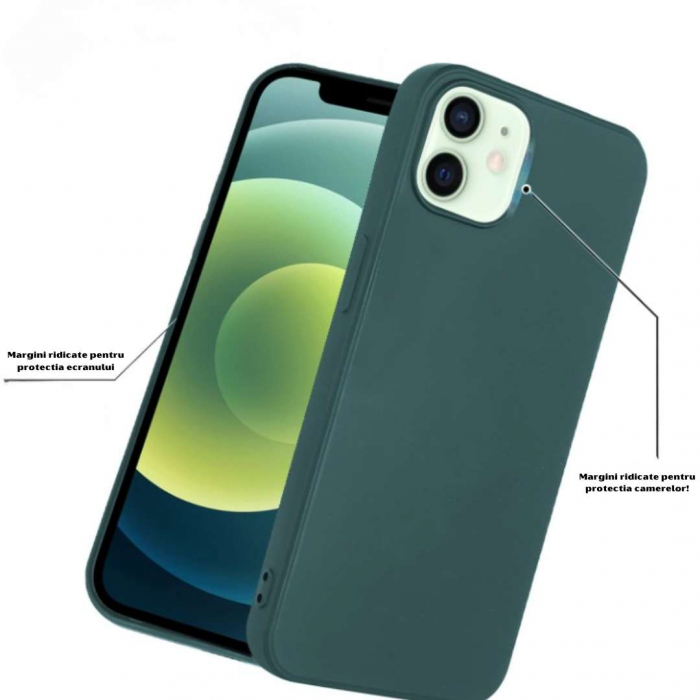 Husa iPhone 12 MINI - Silicon Catifelat cu Microfibră [3]