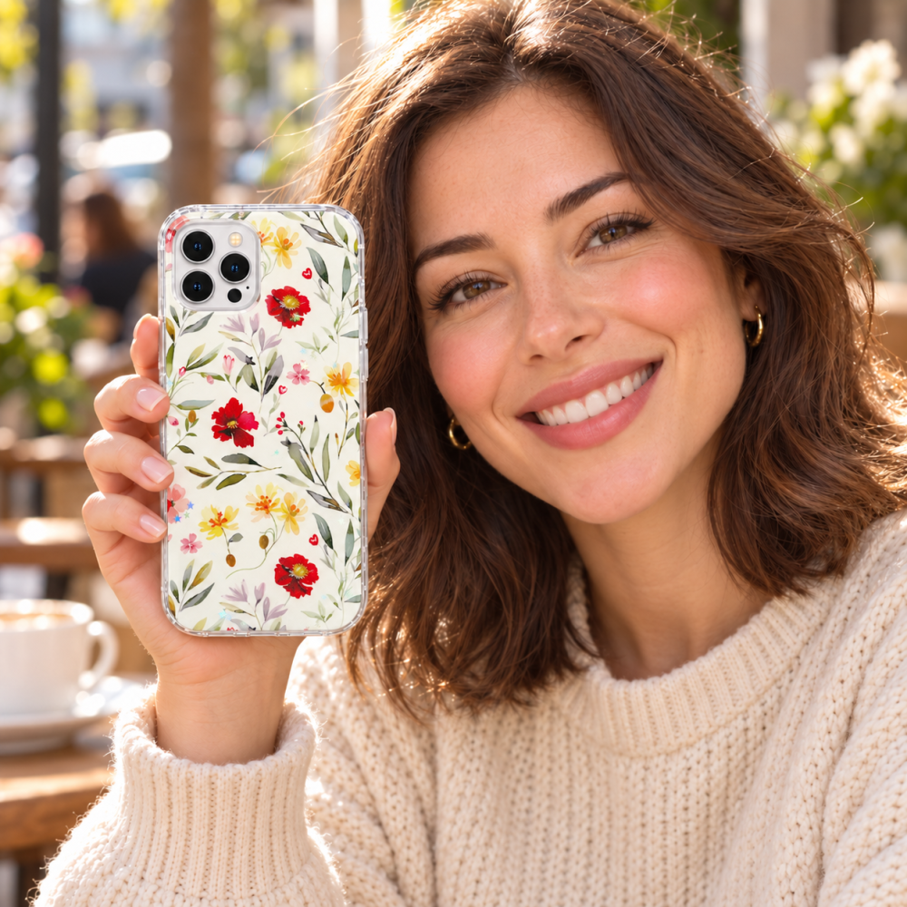 Husa pentru iPhone 12 Pro cu imprimeu floral, rezistenta la socuri si lovituri - ZetGSM [8]