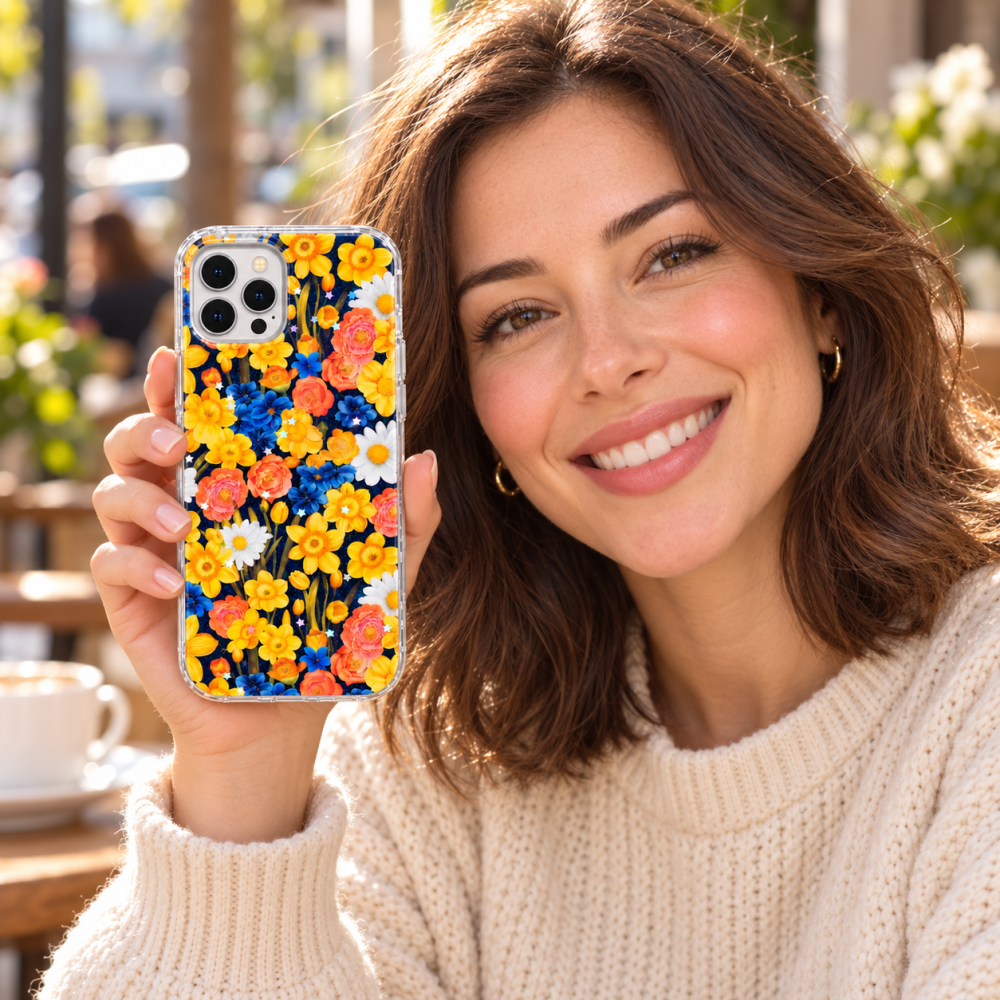 Husa pentru iPhone 12 Pro cu imprimeu floral, rezistenta la socuri si lovituri - ZetGSM [8]