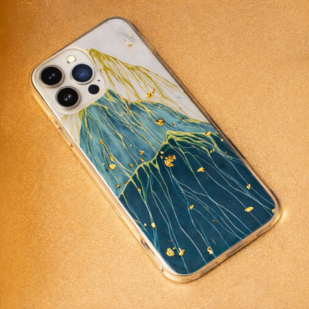 Husa pentru iPhone 12 Pro Gold Glam pentru spate, rezistenta la socuri si lovituri, multicolor [5]