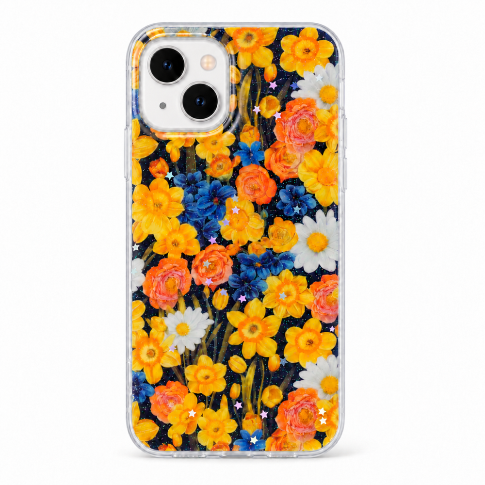 Husa pentru iPhone 13 cu imprimeu floral, rezistenta la socuri si lovituri - ZetGSM [3]