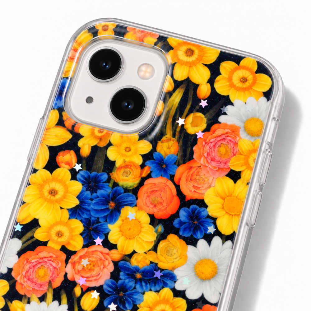 Husa pentru iPhone 14 cu imprimeu floral, rezistenta la socuri si lovituri - ZetGSM [4]