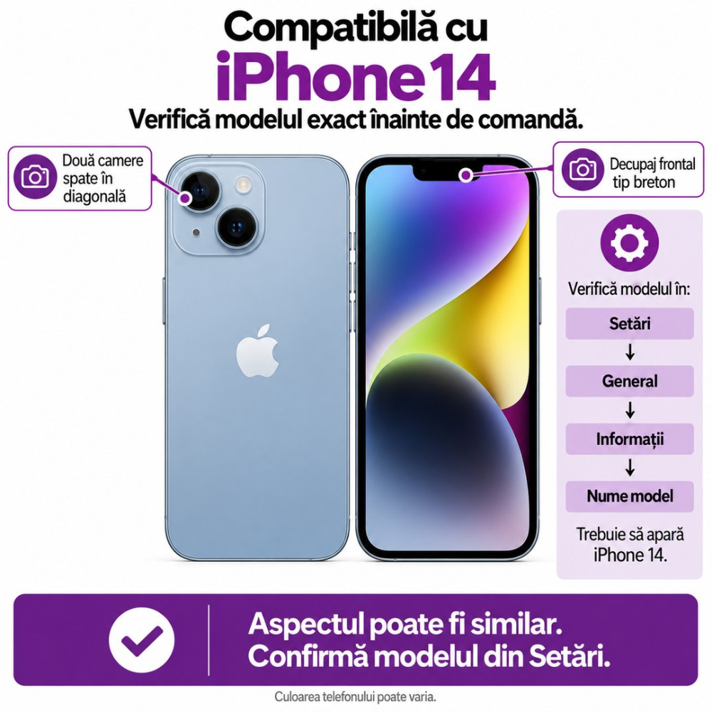 Copy code Husă Silicon Iphone 14 cu Protecție Camere - GsmX [2]