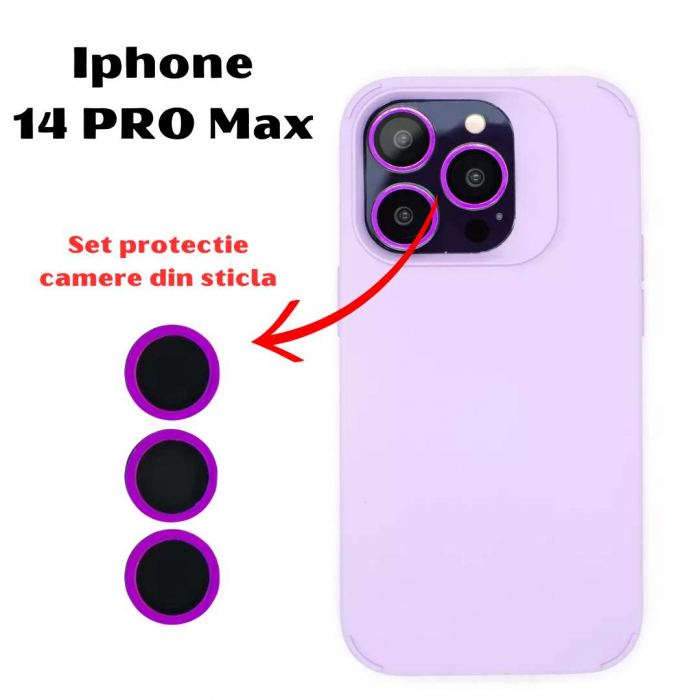 Husa iPhone 14 Pro Max - Silicon Catifelat cu Protecții Camere [2]