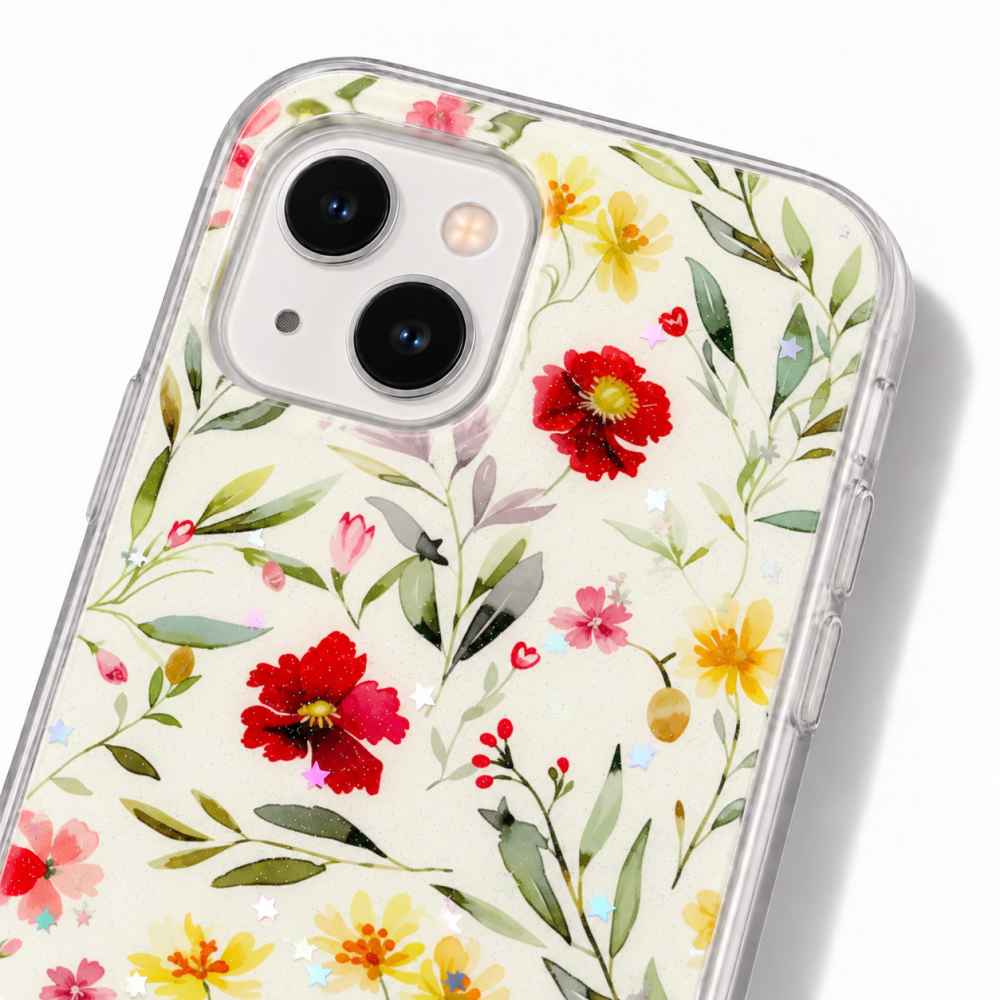 Husa pentru iPhone 15 cu imprimeu floral, rezistenta la socuri si lovituri - ZetGSM [4]