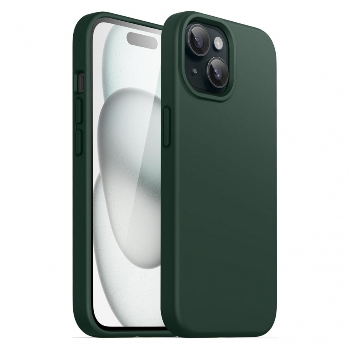Husa iPhone 15 - Silicon și Microfibra [1]