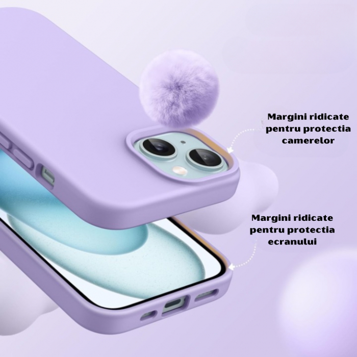 Husa iPhone 15 - Silicon și Microfibra [2]